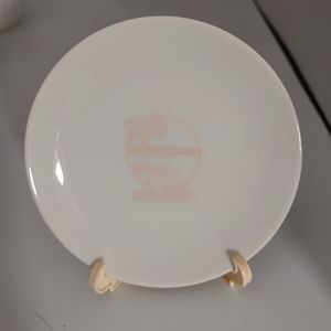 🌷‼️5/$20 -  Ceramic Souvenir Trinket 4" Plate, Palm Tree & Wave w/ Stand